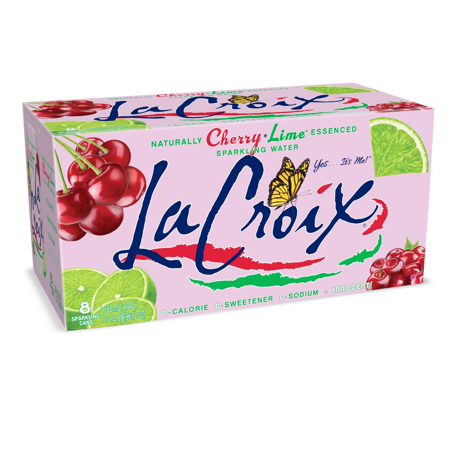 LaCroix Cherry Lime Flavored Sparkling Water - 8pk/12 fl oz Cans