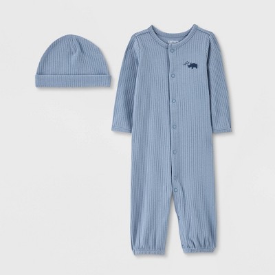Image of Carter's Just One You® Baby 2pc Rhino Converter Gown Set - Blue Newborn