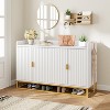 47.2" Sideboard Cabinet, Modern Kitchen Sideboard Adjustable Shelves, Media Console Buffet Cabinet with Doors for Living Room, Kitchen, Entryway - 2 of 4