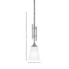 Toltec Lighting Uptowne 1 - Light Pendant in  Aged Silver with 4.5" Square White Muslin Shade - 2 of 2