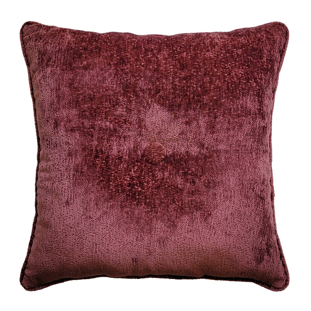 Photos - Pillow Edie@Home 20"x20" Oversize Delmonico Chenille Square Throw  Blush: Textured, Velvet Back, Sewn Closure