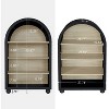 Vatros Small Black Bookcase Arched Bookshelf with Round Foot - 4 of 4