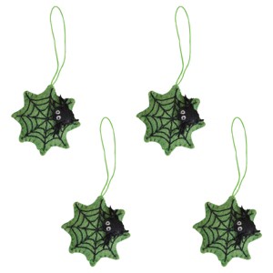 Park Designs Green Spider Felt Ornament Set of 4 - 1 of 4