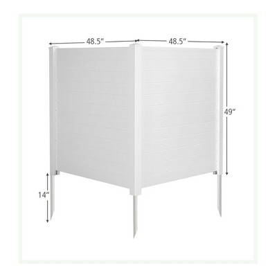 White PVC Outdoor Privacy Fence Panels with Stakes