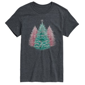 Men's - Instant Message - Christmas Tree Tonal Washed Short Sleeve Graphic T-Shirt - 1 of 4