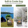 LakeForest"Portable Foldable Fishing Chair with Backrest & Built-In Cooler Bag for Camping, Hiking, Outdoor Use"Camouflage - 3 of 4