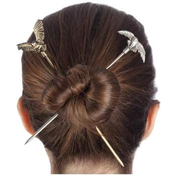 Harry Potter Gold And Silver Hedwig The Owl Hair Sticks Grey