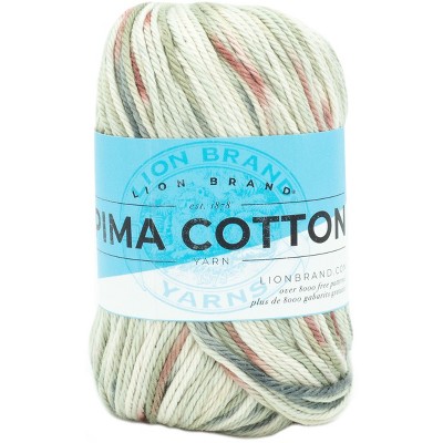 Lion Brand Yarn Pima Cotton Auburn Basic Medium Cotton Multi-color Yarn 3  Pack 