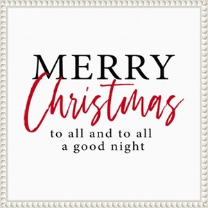 Amanti Art Merry Christmas to All Script2 by Amanti Art Portfolio Canvas Wall Art Print Framed - 1 of 4