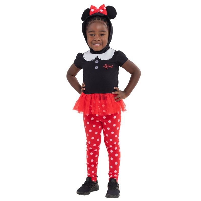 Disney Minnie Mouse Winnie the Pooh Pixar Toy Story Mickey Mouse Girls Cosplay T-Shirt Dress and Leggings Outfit Set Little Kid to Big Kid, 2 of 9