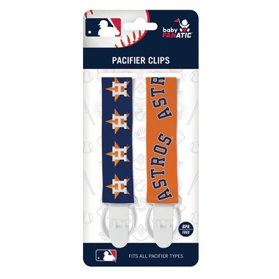 MasterPieces MLB Houston Astros Pacifier Clip 2-Pack