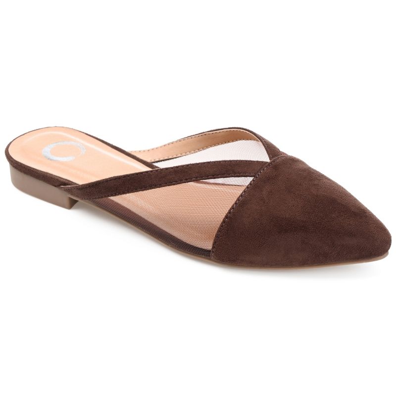 Journee Collection Womens Reeo Slip On Pointed Toe Mules Flats, 1 of 11