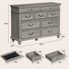 Garvee Farmhouse 9 Drawers Dresser for Bedroom, 47" Wide Wood Chest of 9 Drawers with Metal Handles, Large Storage Dressers Organizer - 3 of 4