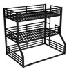 Twin Over Twin Over Full Bunk Bed with Safety Guardrails - 4 of 4