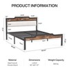 60.2-Inch Queen Size Bed Frame, Industrial Bed Frame With Headboard And Footboard - 3 of 4