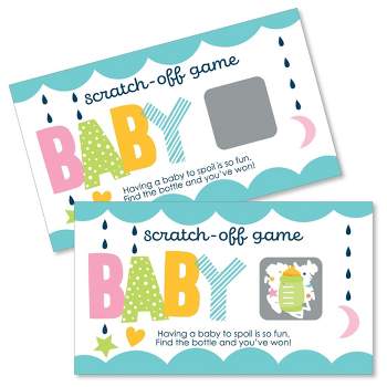 Big Dot of Happiness Colorful Baby Shower - Gender Neutral Party Game Scratch Off Cards - 22 Count
