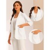 Allegra K Women's Work Office Lapel Collar Dressy Casual Suit Stretch Blazer - 2 of 4