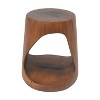NicBex Unique Round Magnesium Oxide Coffee Table with Hollow Structure,Modern Side Table for Living Room,Apartment,Brown - 2 of 4