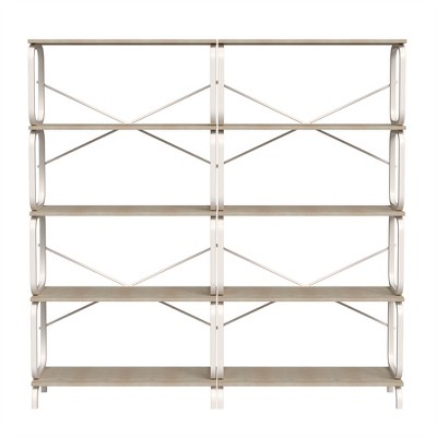 OUTSUPPLY 5 Tier Large Book Shelf, Bookcase Home Office Open Bookshelf,Shelves for Living Room, Office Shelf