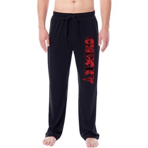Chucky Mens' Doll Character Movie Film Title Logo Sleep Pajama Pants Black - 1 of 3