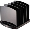 Officemate - 2200 Series - Standard File Sorter - 4 Compartments - Desktop - Non-skid Base - Plastic - Black - 6.8 in. x 9.4 in. x 8 in. - 1 Each - 2 of 2
