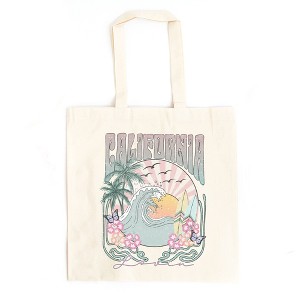 City Creek Prints California Grunge Canvas Tote Bag - 15x16 - Natural - 1 of 2
