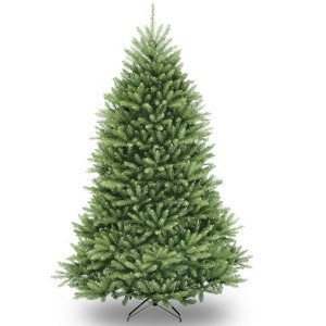 4.5/6/7.5/9FT Pre-Lit Artificial Christmas Tree, 200 Lights, PVC Branches, Foot Pedal & Hinged Stand for Easy Setup - 1 of 4