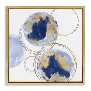 Stupell Industries Golden Rings and Circles Abstraction, 18" x 18" - 1 of 4