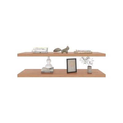 SEVOBAL Utility Storage Shelves Lyle Floating Shelves Set of Two Space-Saving Display Solution for Living Room, Beige, 9.8"*47.3"*1.5"