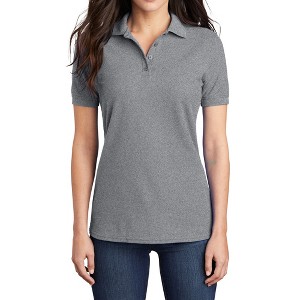 Mafoose Women's Classic Short Sleeve Core Blend Pique Polo T-shirt - 1 of 4