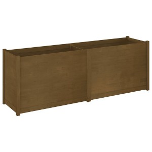 vidaXL Garden Planter - Solid Pinewood Material, Honey Brown Finish, Large Raised Bed, Outdoor Use, Assembly Required, Measures 78.7"x19.7"x27.6". - 1 of 4