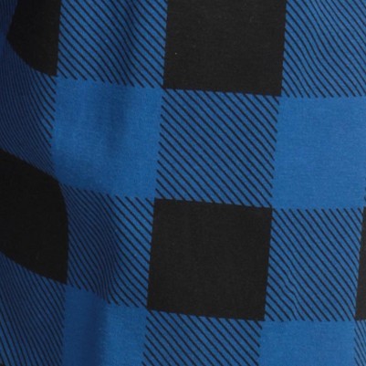 buffalo plaid - royal black 100% organic cotton
