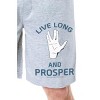 Star Trek Mens' Spock Live Long And Prosper Sleep Pajama Shorts Grey - 2 of 4