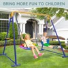 Etokfoks Swing Set for Backyard 1 Set with Saucer Seat and Belt Seat Heavy Duty Frame 440 lb Capacity for Kids Adults Outdoor Play - 3 of 4