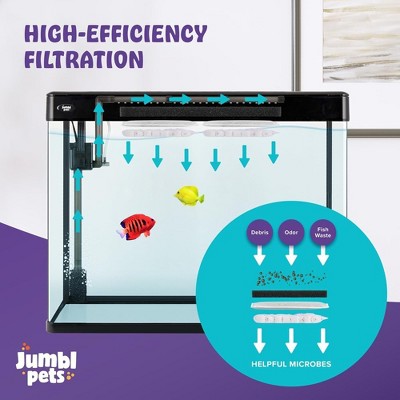 21 Gallon Premium Glass Fish Aquarium Kit with LED Lighting