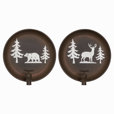 Transpac Metal Woodland Hanging Decor Set of 2 Spring Home Decorations