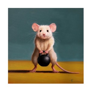 Trademark Fine Art - Lucia Heffernan Gym Rat Kettleball Front Squat Canvas Art - 1 of 4