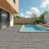 11 Pieces of 11.7" x 11.7" Square Plastic Wood Deck Tiles for Outdoor Terrace Flooring, Burlywood Color - 2 of 4
