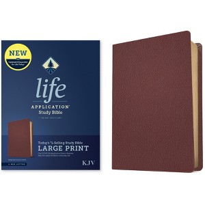 KJV Life Application Study Bible, Third Edition, Large Print (Genuine Leather, Burgundy, Red Letter) - (Leather Bound) - 1 of 1