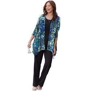 Catherines Seasonless Cascade Duster - 1 of 4