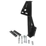 Tow Tuff TTF-08HD Heavy Duty Powder-Coated 120 Pound Capacity Steel Universal Spare Trailer Tire Carrier for 4 and 8 Hold Bolt Hold Wheels, Black
