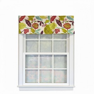 RLF Home 100% Cotton High Quality Antonia Tailored Window Valance with 1.5" Rod Pocket 50" W X 12" L Spring - 1 of 4