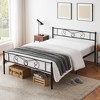 Bed Frame, Platform with Headboard & Footboard, Bed Frame Mattress Foundation, Metal Slat Support,Noise Free, Easy Assembly - 2 of 4