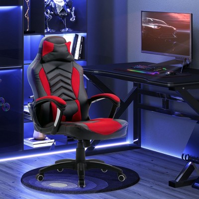 NicBex Adjustable Office Chair Modern PU Leather Ergonomic Massage Chair Gaming Chair with 6 Vibration Points, Heating Function for Office, Study