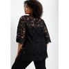 June + Vie by Roaman's Women's Plus Size Allover Lace Top - 3 of 4
