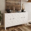 4 Door Accent Cabinet, Decorative Storage Cabinets with Adjustable Shelves - Maison Boucle - 2 of 4