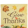 Northlight Pumpkins and Leaves "Give Thanks" Fall Harvest Outdoor Garden Flag - 18" x 12.5" - 4 of 4
