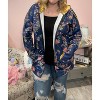 Women's Floral Fullzip Hoodie - Michelle Mae - 2 of 3