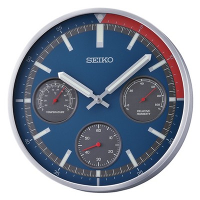 Seiko 13" Shelby II Wall Clock, Silver