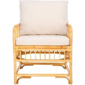Reiley Accent Chair W/ Cushion - ACH6524A - White/Natural - Safavieh - 1 of 4